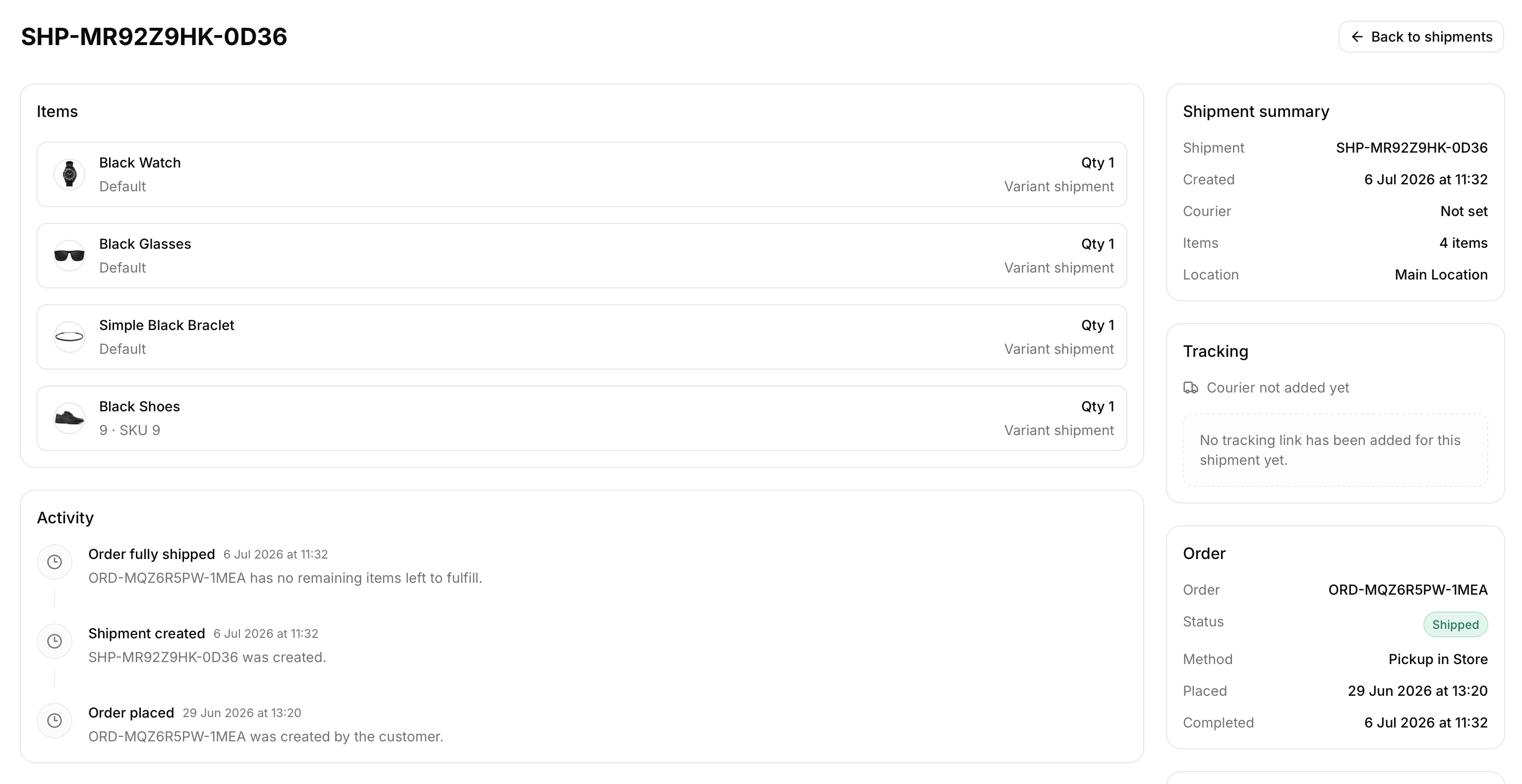 How Stoify Shipment Detail Pages Turn Fulfillment Into a Clearer Workflow