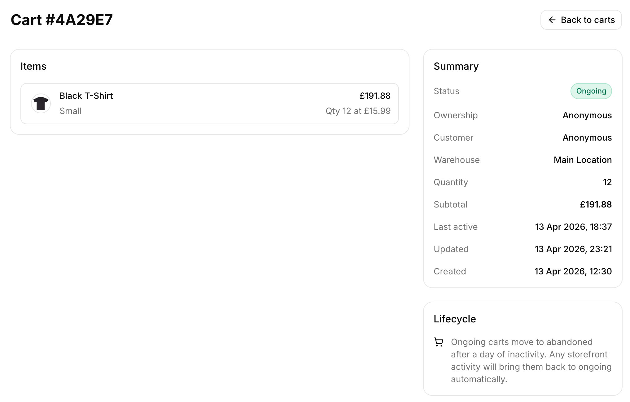 Live cart tracking that shows intent before checkout